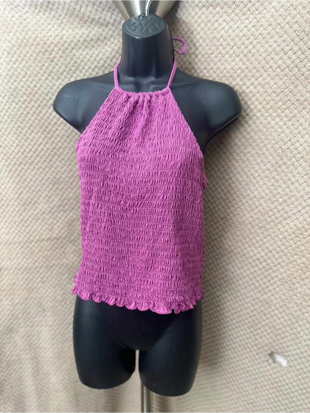 Old Navy Pink Smocked Halter Camisole